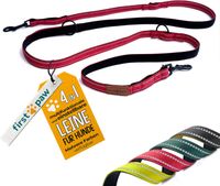 FIRSTPAW Smycz dla Psa Regulowana Wyściełana Odblaskowa 2 m Czerwona