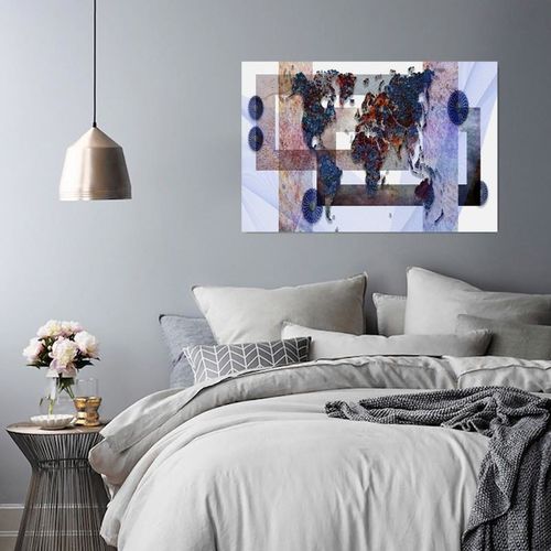 Deco Panel, Mapa świata abstrakcja 3 50x40 na Arena.pl