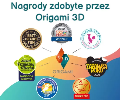 Zabawka kreatywna dla dzieci dorosłych Origami 3D Jednorożec 656 elementów na Arena.pl