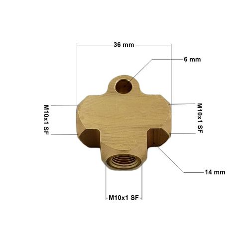 TPS-1 HL - Trójnik do przewodów hamulcowych hydrauliczny 3x M10x1 SF na Arena.pl