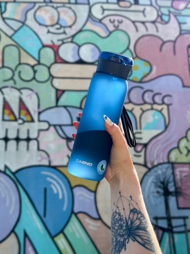 Butelka na wodę ze słomką BPAfree Casno 600 ml na Arena.pl