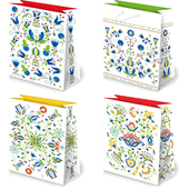 torebki ozdobne 10szt.  t-2l set 55 folklor kaszubski 22,5 x 31,5 x 10,8 cm