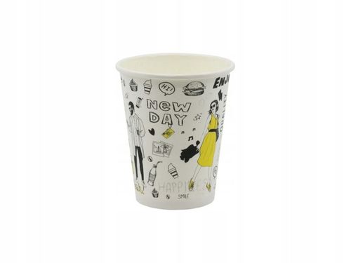 KUBKI PAPIEROWE DO KAWY 250ML NEW DAY + WIECZKA 100 SZTUK (do odsprzedaży) na Arena.pl