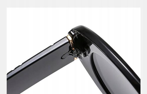 Damskie OKULARY PRZECIWSŁONECZNE Muchy UV400 Czarne + ETUI + ŚCIERKA na Arena.pl