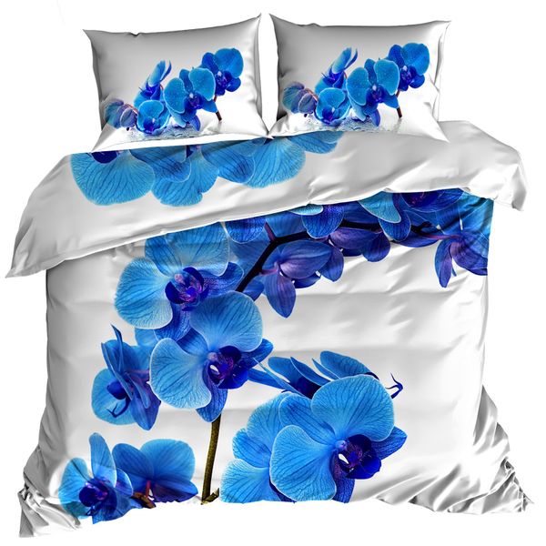 Pościel 3D bawełna satyna 200x220cm STORCZYK NIEBIESKI zdjęcie 1