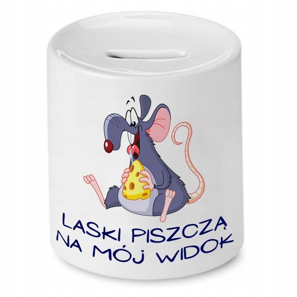 Skarbonka Śmieszna Zabawna Laski Piszczą Prezent Z Nadrukiem Ze Zdjęciem zdjęcie 1