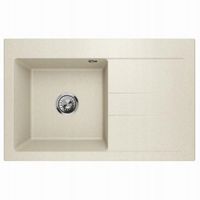 ZLEWOZMYWAK GRANITOWY LAVELLO LUXOR 1.0 PIASKOWY PRAWY