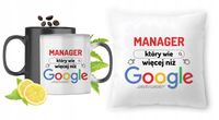 Dla Managera Zestaw Kubek Magiczny + Poduszka Z Nadrukiem Ze Zdjęciem