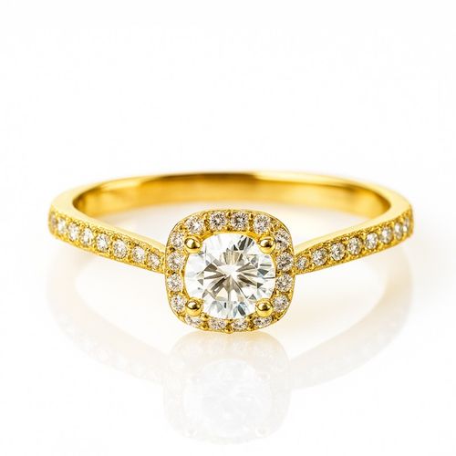 pierścionek stal chirurgiczna platerowana złotem, z cyrkoniami pst967 na Arena.pl