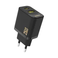 Ładowarka Dudao A26T GaN 25W USB-A, USB-C - czarna