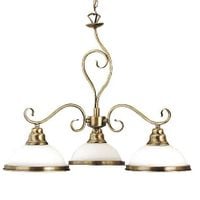 LAMPA wisząca ELISETT 2753 Rabalux szklana OPRAWA klosze kopuły dzwonki ZWIS klasyczna na łańcuchu brąz biała