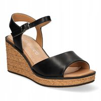 SANDAŁY DAMSKIE NA KOTURNIE SK229 WYGODNE ELEGANCKIE SERGIO LEONE R.38