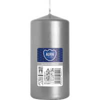 Świeca pieńkowa walec BISPOL Aura sw50/100-271 (srebrny metalik) ~20h