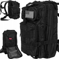 Plecak Turystyczny Trekkingowy Sportowy Wojskowy Taktyczny Czarny Męski XL
