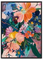 Plakat w ramie abstrakcja kwiaty 61x91 cm w czarnej ramie