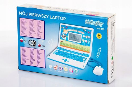 KINDERPLAY LAPTOP DLA DZIECI EDUKACYJNY DO NAUKI LITEREK LICZENIA 120 OPCJI na Arena.pl