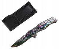 NÓŻ MYŚLIWSKI Scyzoryk Składany Turystyczny RAINBOW N522