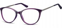 Damskie ZERÓWKI okulary OPRAWKI Damskie Kocie korekcyjne Fioletowe