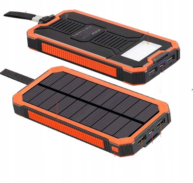 POWERBANK SOLARNY PANCERNY 20000MAH 2xUSB LATARKA zdjęcie 7
