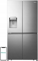 Lodówka HISENSE RQ760N4SASE Side by Side No Frost 178.5cm Srebrna Kostkarka