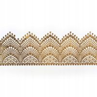 KORONKA CUKROWA JADALNA ZŁOTA Z MASY CUKROWEJ NA TORT 572