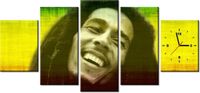 70CM 150CM ZEGAR 5 ELEM BOB MARLEY DRUK OBRAZ