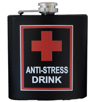 Elegancka Czarna Piersiówka Gentelo ze Stali Nierdzewnej 180 ml