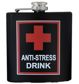 Czarna Piersiówka ze Stali Nierdzewnej Gentelo Anti-Stress Drink
