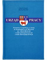 KALENDARZ A5 2026 DZIENNY książkowy z nadrukiem dla urzędu pracy
