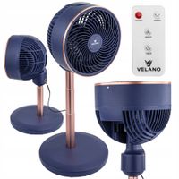 WENTYLATOR PODŁOGOWY WIATRAK STOJĄCY TIMER REGULACJA WYSOKOŚCI PILOT 50W