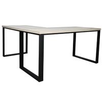 Biurko narożne prawe loft Dąb Halifax biały 160 MebleKreator