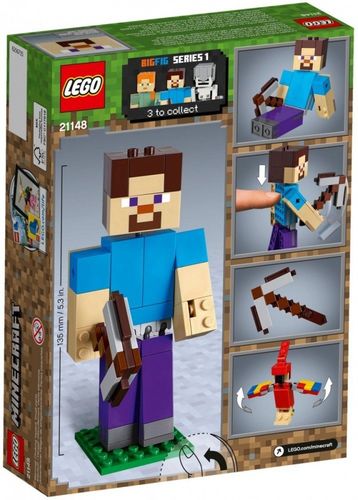 Klocki Minecraft BigFig - Steve z papugą na Arena.pl