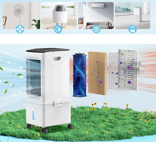 Klimatyzator przenośny 4w1 9,5L Eysddifr BW-102YF chłodzenie i nawilżanie na Arena.pl