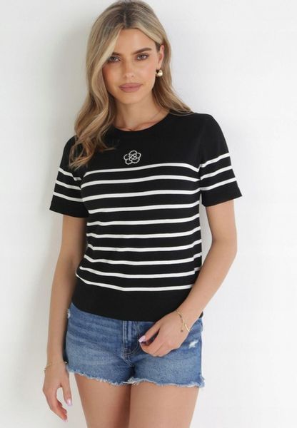 Born2Be Czarna Bluzka damska zdjęcie 2