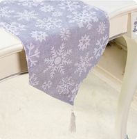 Bieżnik świąteczny 35 x 180 cm SZARY ŚNIEŻYNKI