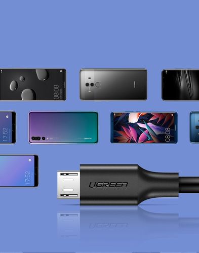 kabel przewód usb - micro usb 2a 1m czarny na Arena.pl