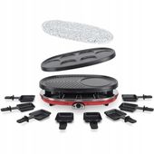 Grill elektryczny 4w1 do Raclette H.Koenig RP418 1500 W 3 płyty i 8 patelni