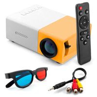 Mini Projektor Multimedialny LED HD USB Micro SD Głośnik Pilot Okulary 3D