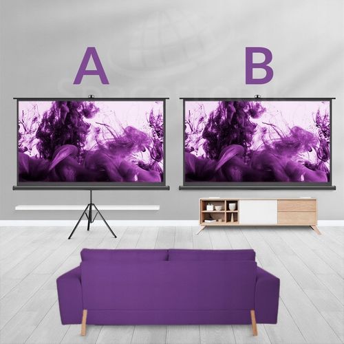 Ekran projekcyjny przenosny 84 cali 16:9 zwijany FULL HD 4K+GRATIS na Arena.pl