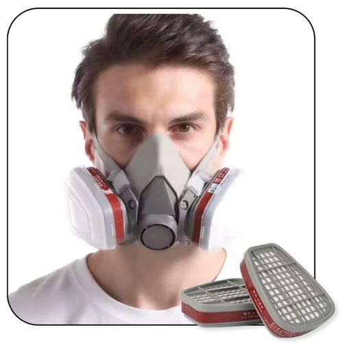 MASKA LAKIERNICZA PÓŁMASKA OCHRONNA PRZECIWPYŁOWA FILTRY + WKŁADY + GOGLE na Arena.pl