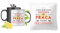 Dla Prezesa Zestaw Kubek Magiczny + Poduszka Z Nadrukiem Ze Zdjęciem