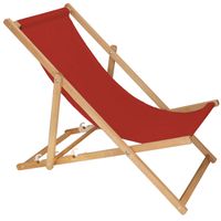 Leżak drewniany ogrodowy z 3-stopniową regulacją składany plażowy bordowy