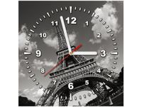 30X30CM ZEGAR PARYŻ WIEŻA EIFFLA OBRAZ DREWNO