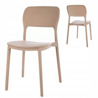 Krzesło ogrodowe plastikowe TIMO beżowe