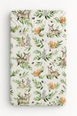 Prześcieradło bawełniane z gumką do łóżeczka 120x60 cm - woodland green