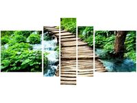 80CM 160CM OBRAZ 5 ELEM MOSTEK STRUMYKIEM DRUK ŚCIENNY