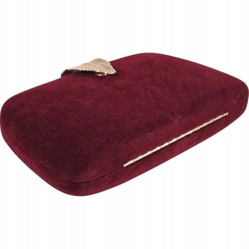 Torebka kopertówka puzderko wizytowa wieczorowa bordowa sylwester na Arena.pl