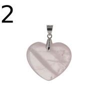Zawieszka - Kwarc Różowy serce w srebrze 2