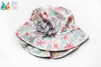 Pupill LIRICA kapelusz wiązany dla dziewczynki lniany szary 50-52