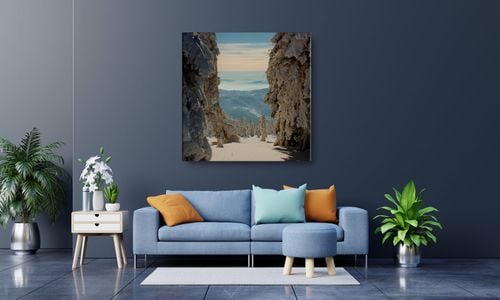 OBRAZ NA PŁÓTNIE 122 Zima 60x60cm na Arena.pl